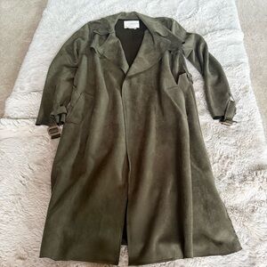 Anthropologie suede trench coat size XS